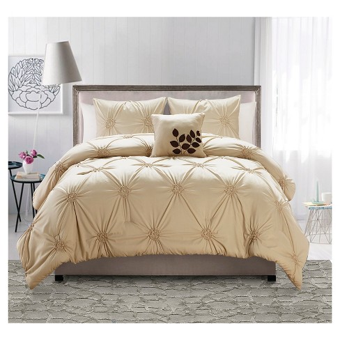 London Comforter Set Queen Taupe 4 Piece - VCNY® : Target