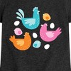 Girls' - Instant Message - Colorful Chickens Fitted Short Sleeve Graphic T-Shirt - 2 of 4