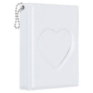 Unique Bargains Mini Love Heart PVC Material Photocard Binder Album with 32 Pockets 4.3"x3.3" - 1 of 4