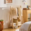 Kids Coat Rack, Baby Clothes Rack , Solid Wood Floor-Standing Hall Tree, Kids Clothes Drying Rack, Foldable - 2 of 4