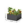 VisioGear Outdoor Double Layer Rectangle Garden Bed, Planter Herbs-Large Planter Box Kit for Vegetables, Flowers, Black, 47.24"*23.64"*47.24" - 3 of 4