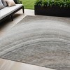 Gray Silver And Beige Abstract Washable Indoor Outdoor Area Rug - 2 of 4