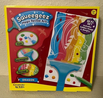 Creativity For Kids 25pc Dragon Squeegeez Magic Reveal Art Kit