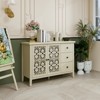FONTOI Hollowed-out Cabinet with 2 Door&3 Drawers, Storage Organizer with Adjustable Layer, Brown, 15.71"*31.65"*44.8" - 2 of 4