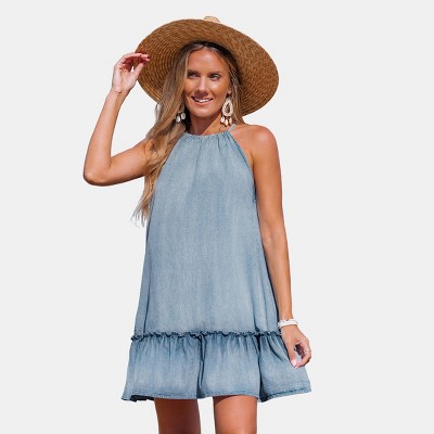 Women's Alice Denim Mini Dress - Cupshe