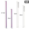 Set of 16 Reusable Straws, Stainless Steel Drinking Straw Metal Straw Set For Drink Milk Tea Coffee Beverage, 6 long + 6 short + 4 Cleaner Brushes - 2 of 4
