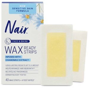 Nair Sensitive Hair Remover Face & Bikini Wax Strips - 40ct - 1 of 4