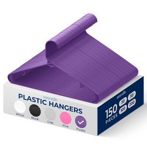 SereneLife Slim Plastic Hangers - 1 of 4