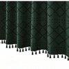 Dark GreenShower Curtain, 72x72 Woven Fabric, Chevron Striped Modern Farmhouse Minimalist Cloth Bathroom Curtain - 3 of 4