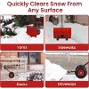 Snow Shovel with Wheels for Driveway,20" Wide Adjustable Snow Pusher with 5-Position Angle&Height Handle,Snow Removal Tool for Sidewalks,Yards&Patios - 4 of 4