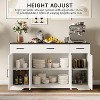 Jojoka 55inch Buffet Cabinet with Drawers, Wood Coffee Bar Large Sideboard Buffet Storage Cabinet with Shelves Doors - 3 of 4