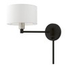 Livex Lighting 1 - Light Wall Light in  Black/Brushed Nickel - 3 of 4