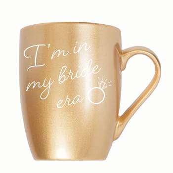 Elanze Designs I'm In My Bride Era 10 ounce New Bone China Coffee Tea Cup Mug For Your Favorite Morning Brew, Vegas Gold