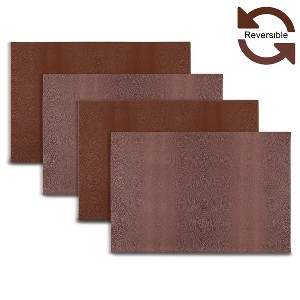 Dainty Home Lucerne Reversible Premium Vegan Leather 12" x 18" Placemats Set of 4 - 1 of 3