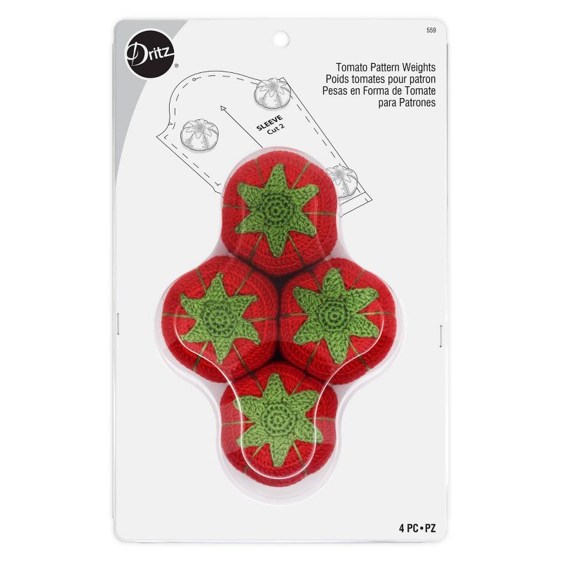 Dritz 4pc Tomato Pattern Weights, 1 of 7