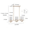 LNC Ellan 6-Lights 30" Modern Linear Kitchen Island Pendant Lightss, Matte Gold with 6 Frosted Cylinder Glass - 3 of 4