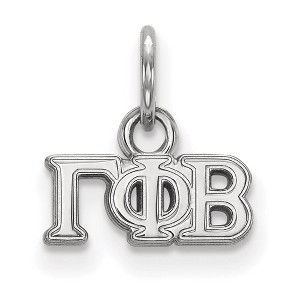 Black Bow Jewelry Sterling Silver Gamma Phi Beta Greek Life Extra Small Pendant - 1 of 3