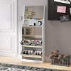 Shoe Racks With 4 Mirrors,Shoe Storage Cabinet With 3 Layer Storage Design,Modern Storage Cabinet Shoes-Cuddlewood - 3 of 4