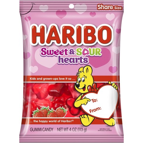 Haribo Valentine's Sweet And Sour Hearts - 4oz : Target