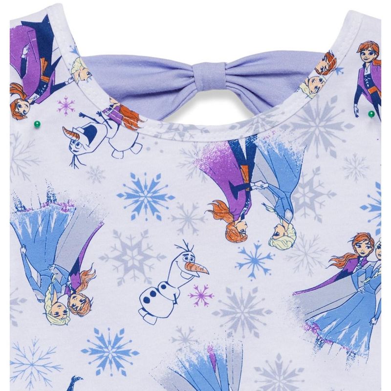 Disney Frozen Elsa Princess Anna Olaf Christmas Girls Skater Dress Little Kid , 3 of 8