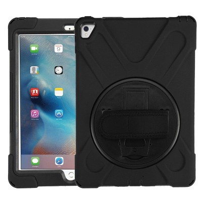 MYBAT For Apple iPad Pro 9.7" Black Rotatable Stand Hard TPU Hybrid Case Cover w/stand