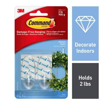 Command Clear Small Wire Hooks, 6 Hooks, 8 Strips (17067CLR-6ES)