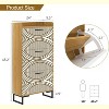 CIPACHO Natural Slim Hidden Shoe Cabinet with 3 Flip Drawers Metal Legs for Entryway Hallway Living Room - 4 of 4