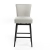 Swivel Counter Height Upholstered Bar Stool,Dining Room Bar Chairs With Rubberwood Legs,Counter Height Kitchen Chairs-Cuddlewood - 4 of 4