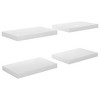 vidaXL Floating Wall Shelves 4 pcs High Gloss White 15.7 inches x9.1 inches x1.5 inches  MDF - 2 of 4