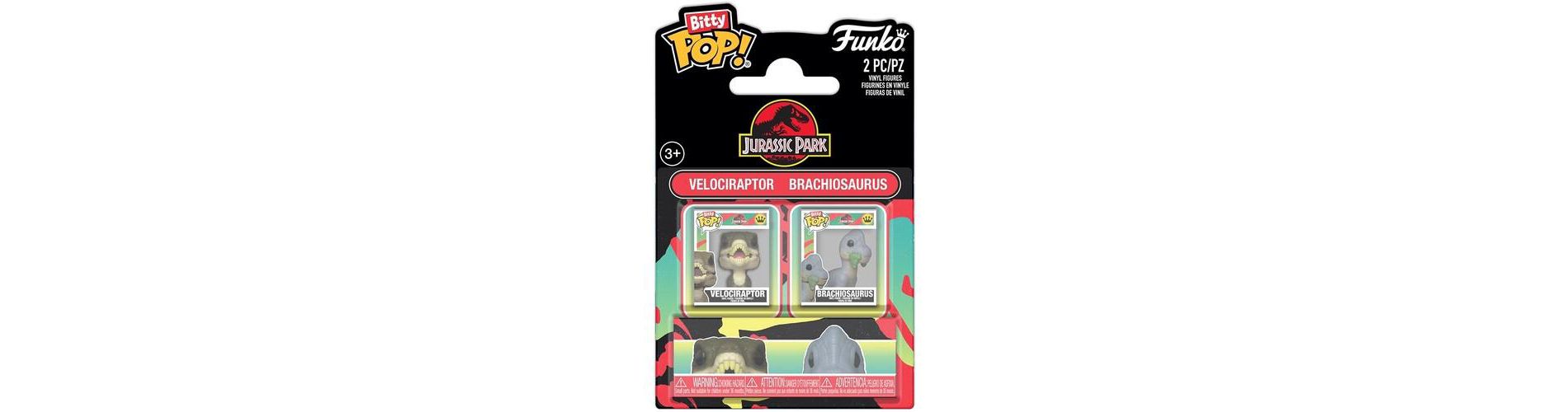 Funko - Funko Bitty POP! Jurassic Park 2-Pack - Raptor & Brachiosaurus