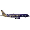 Embraer ERJ-175 Commercial Aircraft "Alaska Airlines" (N662QX) Purple with Gold Tail 1/400 Diecast Model Airplane by GeminiJets - 3 of 4