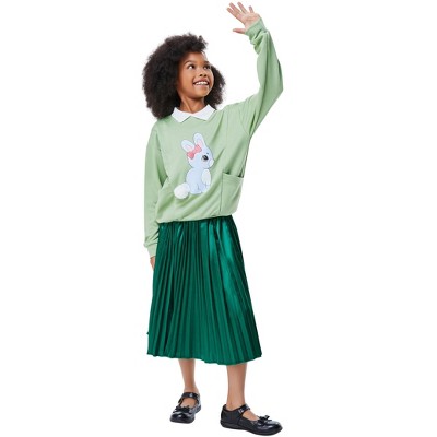 Girls' A - Line Long Pleated Skirt
