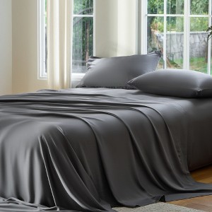 DOZ Bamboo Viscose Sheet Set, Organically Grown Bamboo, Buttery Soft, Cooling, High GSM, Deep Pockets - 1 of 4