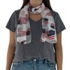 CTM Women's American Flag Print Lightweight Scarf - 3 of 4