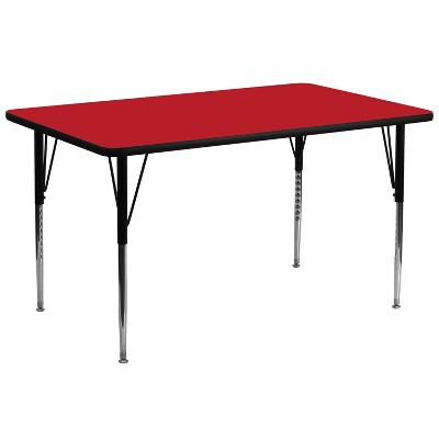 Flash Furniture 30''W x 72''L Rectangular HP Laminate Activity Table - Standard Height Adjustable Legs