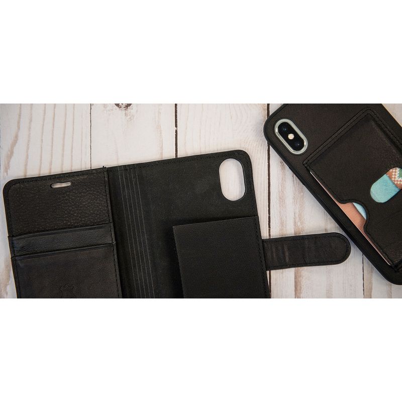 Uunique 2 in 1 Luxury Leather Folio & Detachable Shell Case for Galaxy S10 - Black, 3 of 5