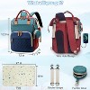 Itopfox Unisex Diaper Backpack with 16 Pockets, Pacifier Case & Pad, Lightweight & Durable for Travel, Shopping, Outings - 3 of 4