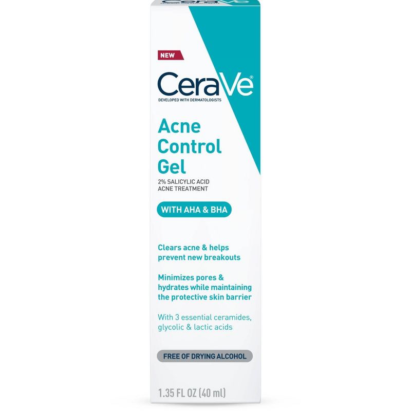 CeraVe Salicylic Acid Acne Treatment Control Gel - 1.35oz, 4 of 18