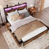 Safstar Queen Size LED Bed Frame w/2-Tier Storage Headboard & 4 Drawers Charging Station - 2 of 4