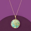Ross-Simons Amazonite Tree Of Life Pendant Necklace in 14kt Yellow Gold Size 18 - 3 of 4