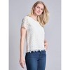 Jones New York Petite Short Sleeve Lace Top - 2 of 3