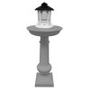 Modern Metal Bird Bath with Feeder - Gray - Oakland Living: Cast Aluminum, Weather-Resistant - 2 of 4