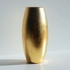 Slickblue Gold Gilded Glass Vase, Smooth Oval Shape, Coffee Table Decor, Bullet Style, Clear Gold, Color & Size Options - 2 of 4