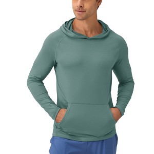 Anna-Kaci Active Men's Long Sleeve Pullover Hoodie with Front Kangaroo Pocket and Athletic Fit - 1 of 4