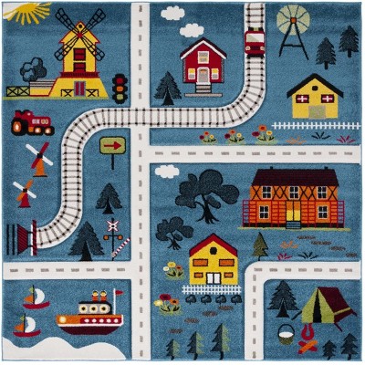 Carousel Kids CRK197 Loomed Indoor Rug - Safavieh