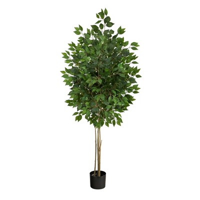 64" Indoor/Outdoor Ficus Artificial Tree - Nearly Natural