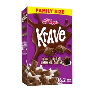 Krave Double Chocolate Brownie Batter Cereal - 16.2oz - Kellogg's - 1 of 4