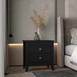 NicBex Nightstand with 2 Drawers,Modern Bedside Table with Wood Frame and Pulls,Side Table for Bedroom,Living Room - 1 of 4