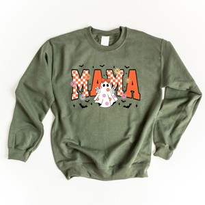 Simply Sage Market Mama Checkered Girl Ghost Sweatshirt - 1 of 4