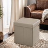 15" Ottoman with Storage, Folding Footstool, Storage Ottoman Bench, Cube Storage Chest 660 lb Load Capacity - 2 of 4